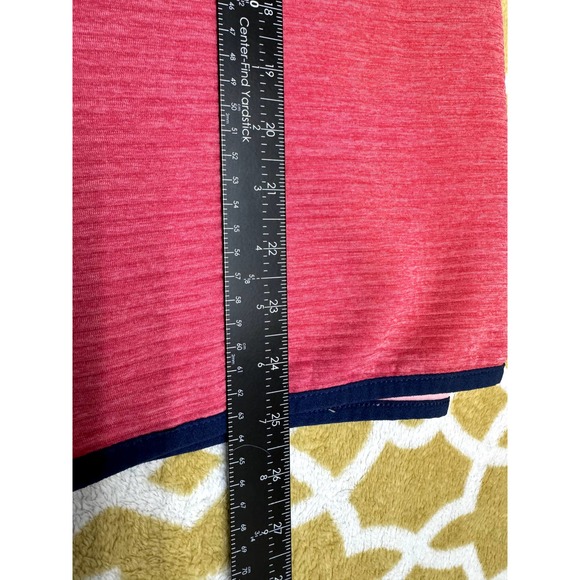 J Crew Quarter Snap Ribbed front Pocket Pullover (Women's M) Pink Navy EUC - Picture 8 of 8